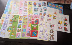 Vintage Easter Stickers Bulk lot 22 sheets Hallmark AGC Eureka Paper Magic