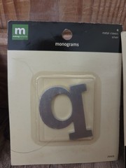 Making Memories Brushed Metal Monogram Lot (Letters: L, Q, Q / Reversible B)