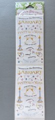 Susan Branch Jan New Years Day Colorbok Stickers 2 Sheets Sealed Pack VTG Rare