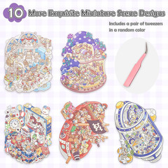 3D Sticker for Adults Kids Cute Miniature Scene Stickers Room Stress-Relieving