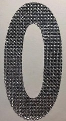 GIANT SILVER RHINESTONE LETTER “O” Stickers(1pc)JoAnn’s•Name•Initial •Label•Last