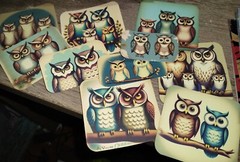 10 PCs Vintage Owl Tags Junk Journal Scrapbook USA Seller