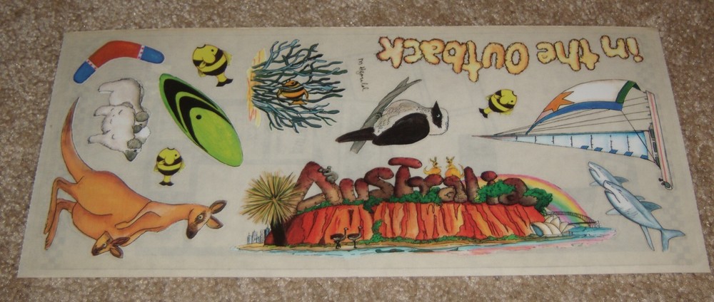 Stamping Station Clear Sticker Sheet ~ Travel…..Australia (2002)