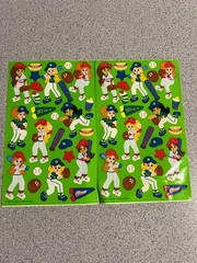 Vintage Sandylion Stickers Girls Softball Baseball 2 Sheets 2002
