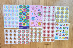 CANDY 166 SCRATCH & SNIFF Stickers COTTON CANDY Lollipops CHOCOLATE Jelly Beans