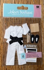 Jolees Karate Class Martial Arts Blk Brown Orange Yellow Belt Scrapbook Stickers