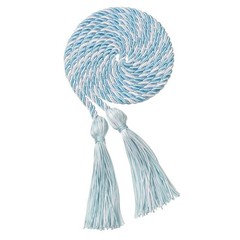 6 PCS Sky Blue White Graduation Honor Cords, 68, Braided, Tassel, Doctor
