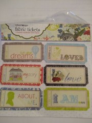 NEW Webster’s Pages Fabric Tickets ALL ABOUT ME FT1500