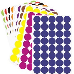 1 Inch Dot Stickers – 400 Pack | Assorted Colored Dot Stickers