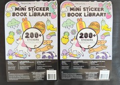 2x Fashion Angels Super Cute Mini Sticker Book Library for Crafts – 200+ Each