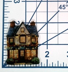 Cottage Style Fairy Tale House Clear Vinyl Decal Sticker Water Resistant Laptop