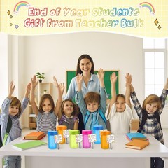12 Set End of Year Gifts for Students 10 oz Water Bottles Bulk Colorful Snack…