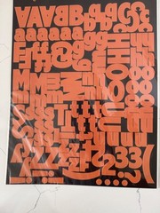 Rusty Pickle Orange Costume Party Alphabet Stickers Scrapbooking Crafts Deco Art