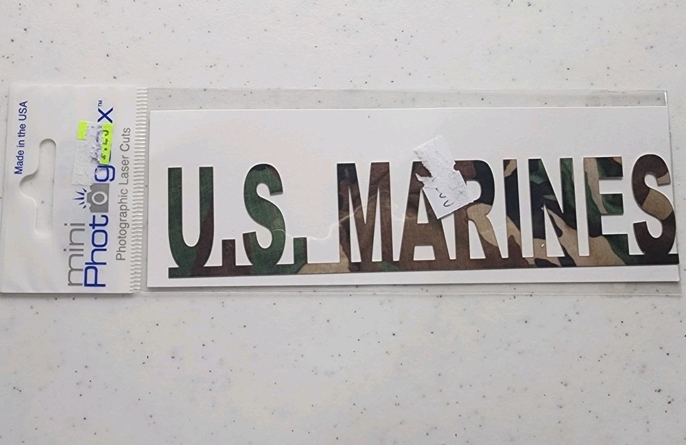 Photographic Laser Cut US MARINES Scrapbooking Paper Crafts