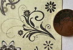 FLORAL SWIRL Glitter Stickers (16pc)Garden•Blooming•Leaves •Circles•Card Making•