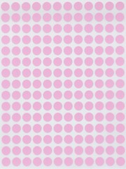 Dot Stickers Pastel Pink in Various Sizes (8MM-25MM) Color Label in 15 Sheets