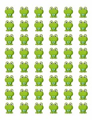 48 CUTE FROG ENVELOPE SEALS LABELS STICKERS 1.2″ ROUND !