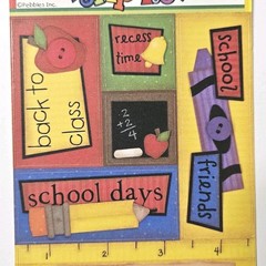 Pebbles Inc School Days Sampler Cardstock Stickers SnipIt Words Titles Quotes