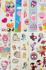 150+ STICKERS Themed BLUEY SPIDEY PUSHEEN PEPPA PIG SPIDERMAN SANRIO HELLO KITTY