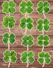 Four Leaf Clover Die Cut Vinyl Stickers Set Scrapbooking Laptop Water Bottle