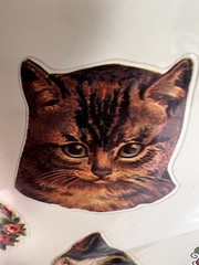 1980 Treasure House Co No. 1 J. 1009 Cat Crafting Stickers