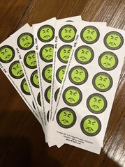 Mr. Yuk Stickers 50 Stickers (5 Sheets) Yuck FREE SHIP! 70’s 80’s 90’s RETRO!