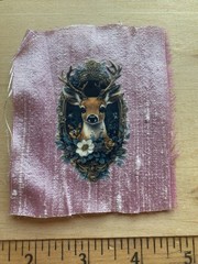 Whimsical Deer, Handmade Ephemera, Scrapbook,Junk Journal,tag,embellishment