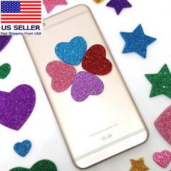 260 Pieces Colorful Glitter Foam Stickers Self Adhesive Stars Mini Heart Shapes