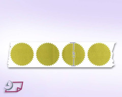 Gold Seals for Certificates, Gold Metallic Embossing Stickers with Serrated Edge
