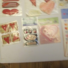 Lot of 24 Valentine/Love Stickers & Embelishments for Scrapbooking Card Making