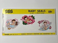 1962 vintage 36 BABY SEALS stickers EUREKA Full Booklet Scranton PA