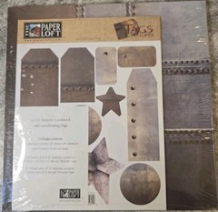 The Paper Loft Textures CardStock with Coordinating Tags for Scrapbooks