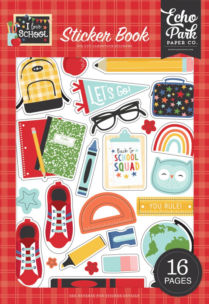 Echo Park Paper I LOVE SCHOOL Scrapbook Sticker Book