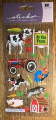 STICKO At The Farm Animals TRACTOR Barn Cow Chicken Pig Dog Goat Corn Carrot