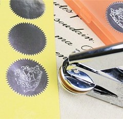 100pcs Gold Embossing Seals Stickers Round Self-Adhesive Certificate Seals