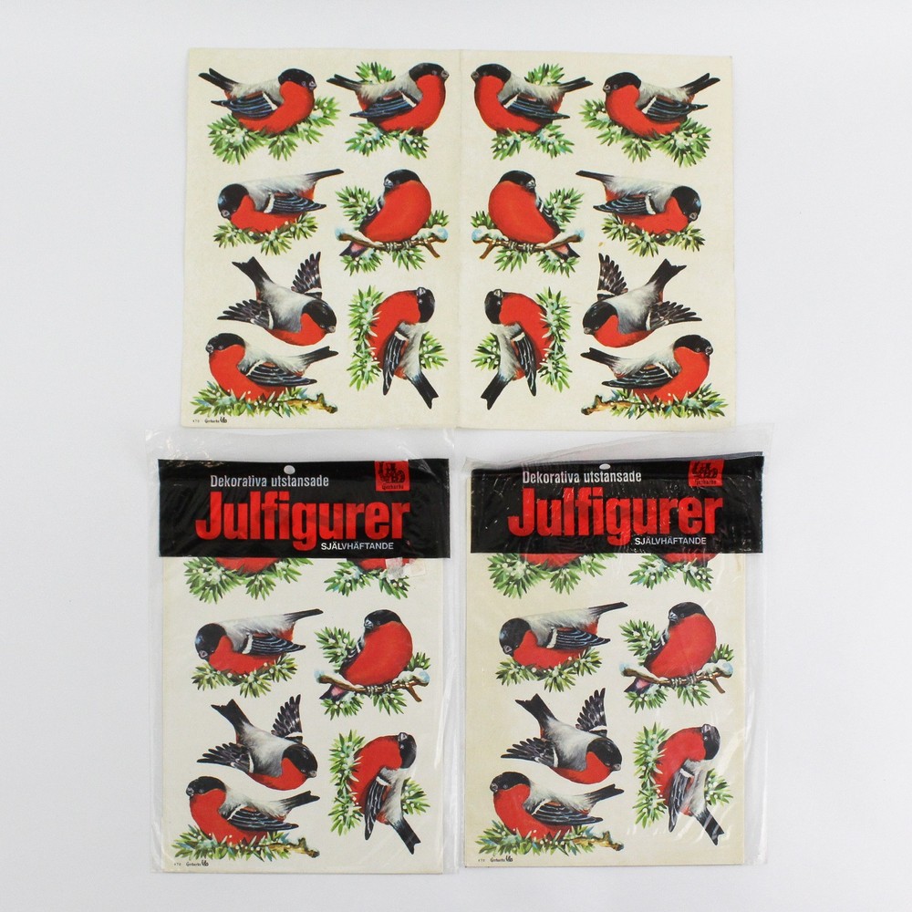 Lot Of 3 Gerhards Decorative Die-Cut Christmas Figures Self-Adhesive No. 470