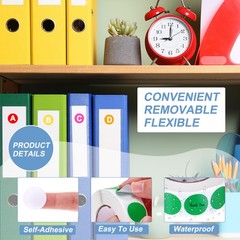 1000Pcs 3/4″ Colored Dot Stickers Adhesive Color Coding Label, Bright Green