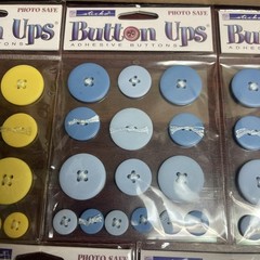Sticko Button Ups Adhesive Buttons 5 packages different colors