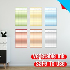 Chore Chart Dry Erase Incentive Chart 6 Pack Tracking Board