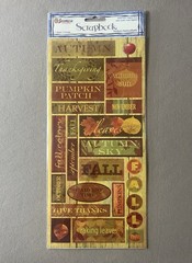 Large Sheet Of Autumn/Fall Themed Stickers~Includes 24 Stickers, New In Package