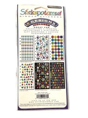 Vintage Stickopotamus Metallic Binder Stickers Value Pack With 6 Fun Designs