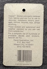 Vintage Classic Stickers Metallic Waterproof 1980 Mushrooms Decal Specialties BA