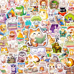 200 Pcs Animal Reading Stickers, 100 Unique Designs for Journals and Decor