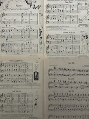 Vintage Sheet Music Single Pages lot of 100 craft junk journal art collage mixed