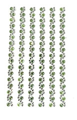 Apple Green & Silver Rhinestone Stickers Scrapbooking Birthday or Wedding Crafts