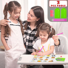 Sparkling 5D Diamond Sticker Kit for All Ages, 64 PCS Cute Animals & Dinosaurs,