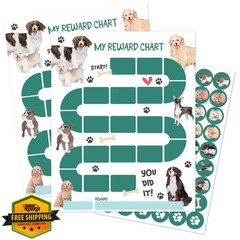 HJLLOQR Dog Theme Reward Chart 20 Charts 432 Stickers