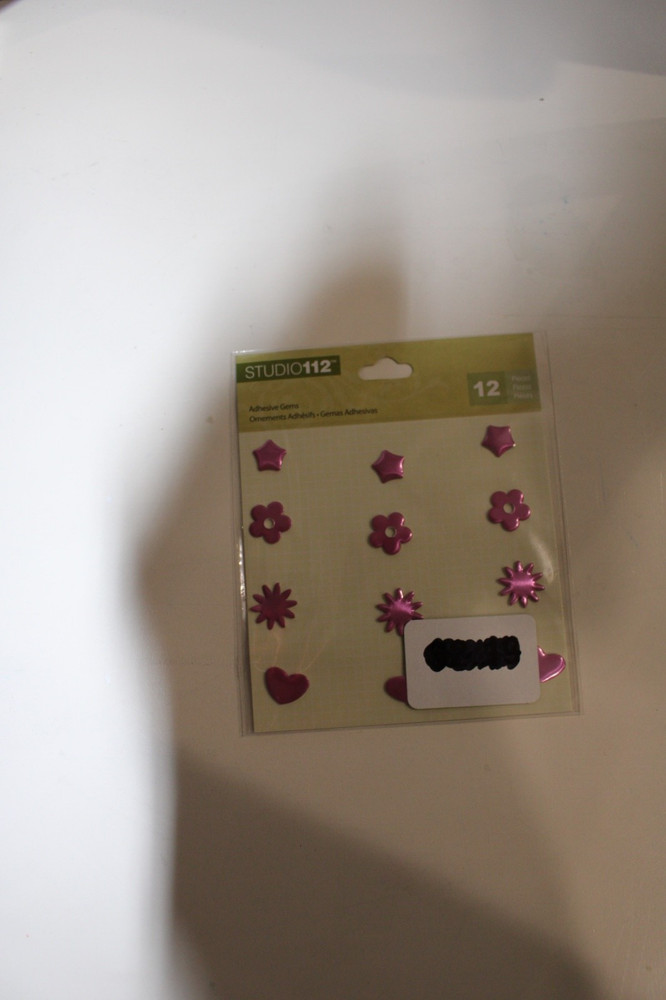 K&Company Studio 112 12PC Pink Metallic Adhesive Gems Scrapbooking Journalling