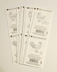 Mrs. Grossman’s Stickers Lot of 10 Strips ~Chickens Reflections~2009 RARE HTF