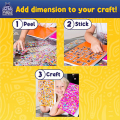 3D Puffy Stickers for Kids – 40 Sheets, 950+ Foam Stickers for Toddler Girls & B